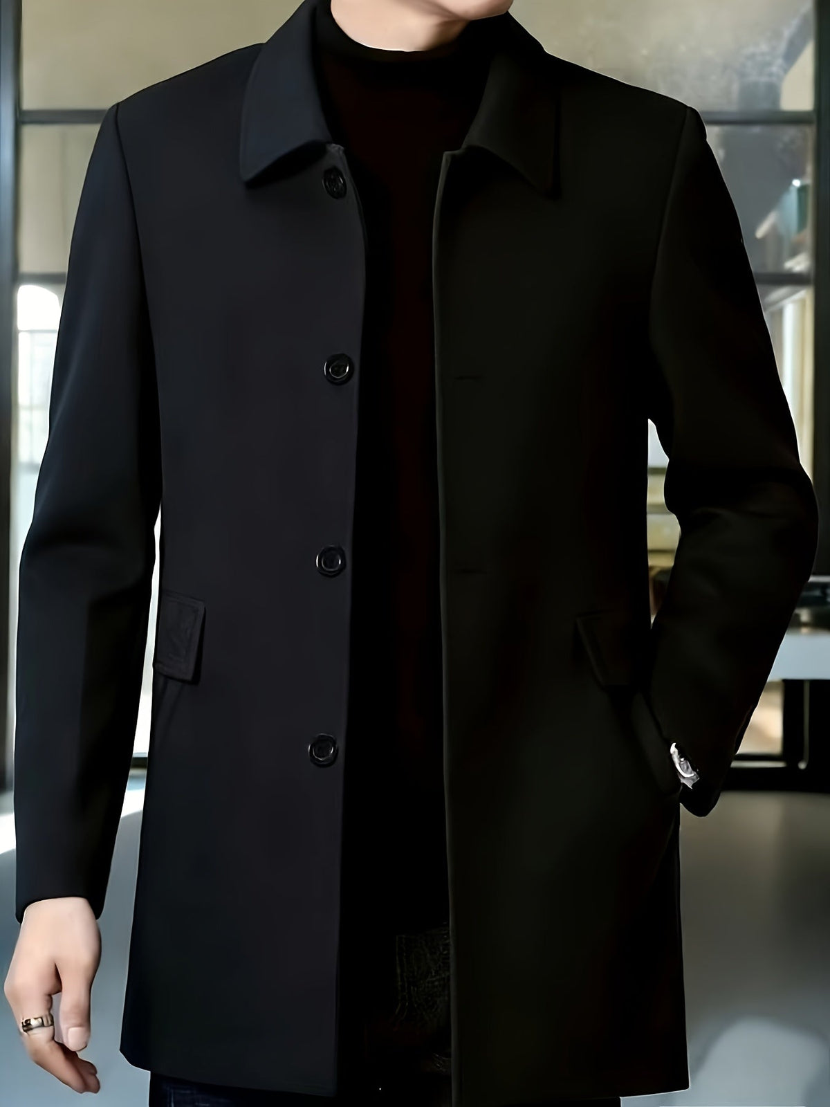 MEN'S FLEECE LAPEL JACKET