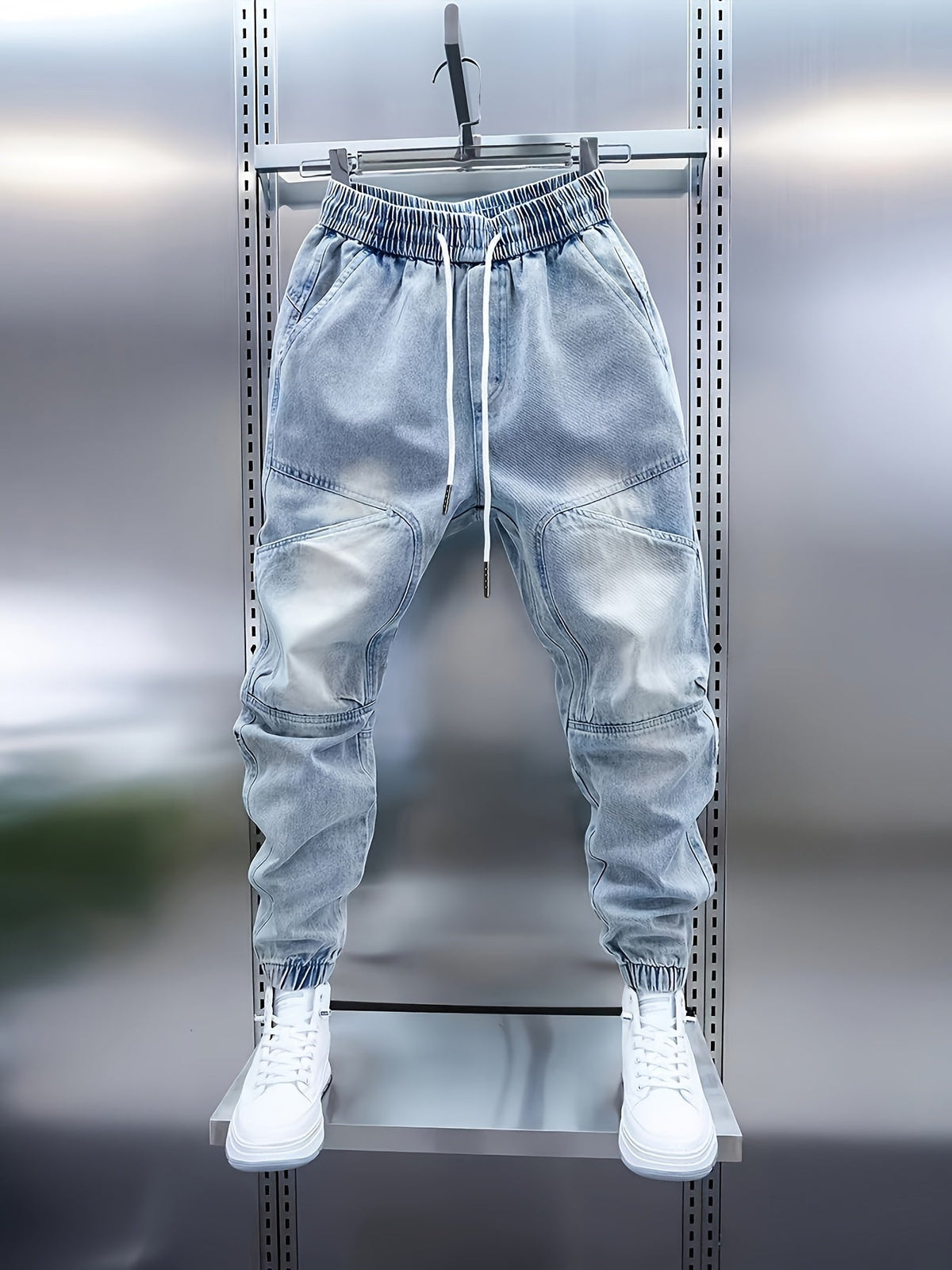 CASUAL WIDE-FIT DENIM TROUSERS