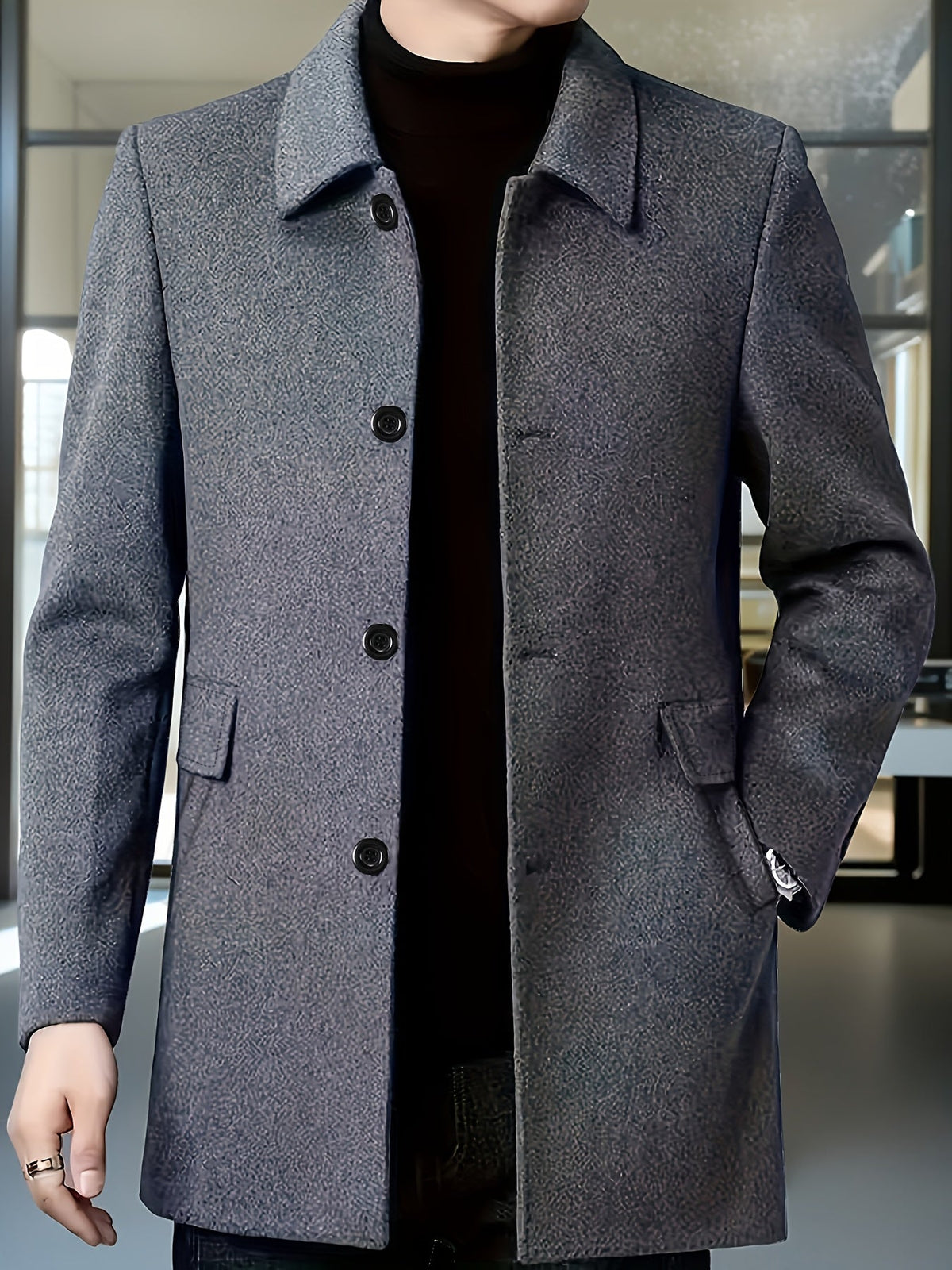 MEN'S FLEECE LAPEL JACKET