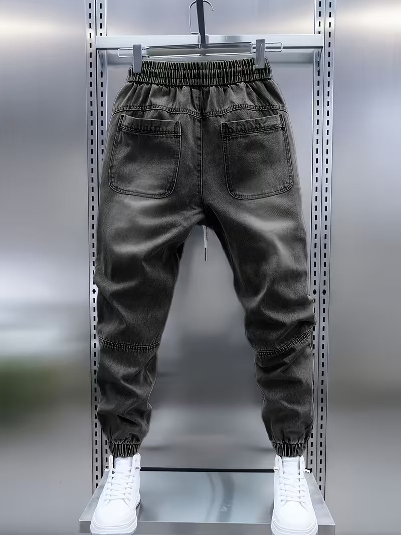 CASUAL WIDE-FIT DENIM TROUSERS