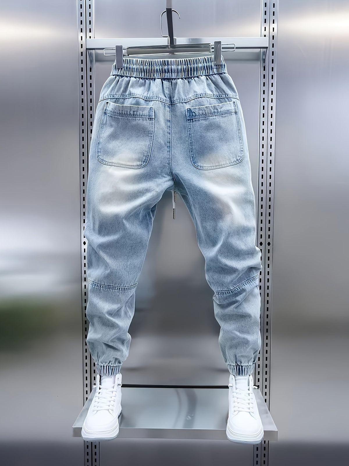 CASUAL WIDE-FIT DENIM TROUSERS