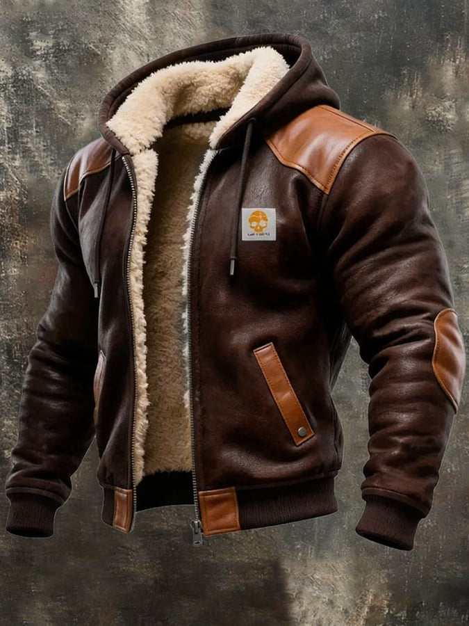 VINTAGE HOODED SUEDE JACKET
