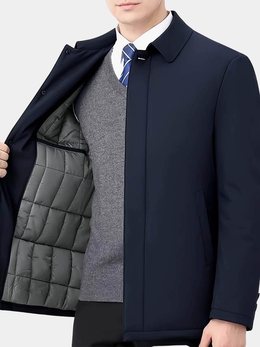 MEN'S LAPEL COLLAR ZIP JACKET