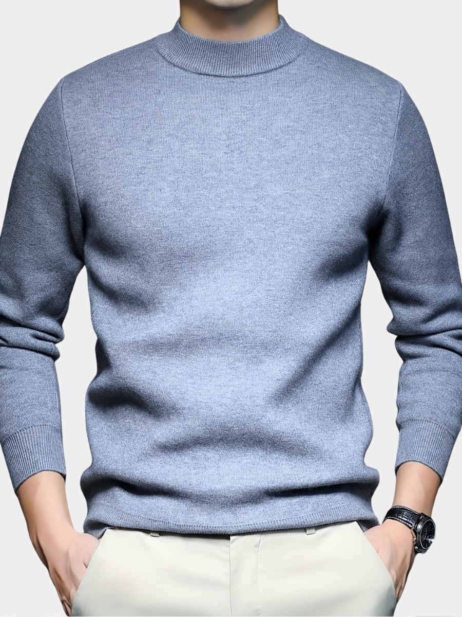 MEN'S COTTON KNIT TURTLENECK SWEATER