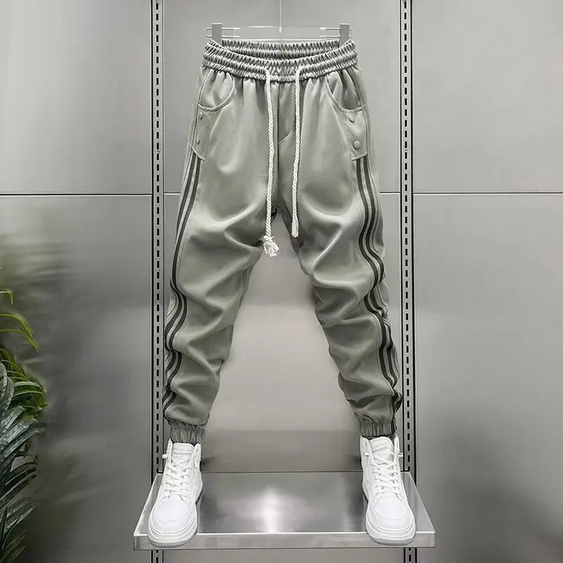 ELASTIC STRIPED JOGGERS