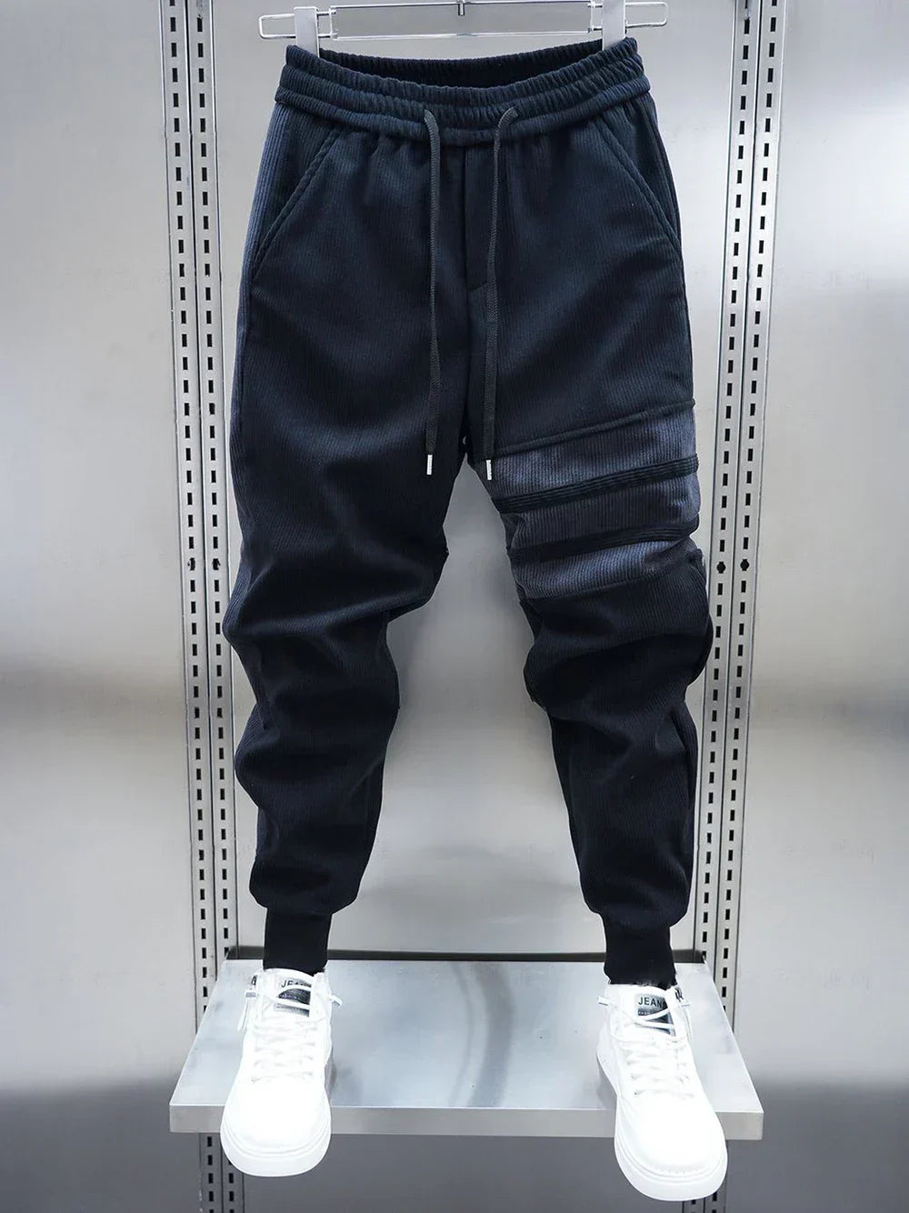 CASUAL PATCHWORK STRIPED TROUSERS