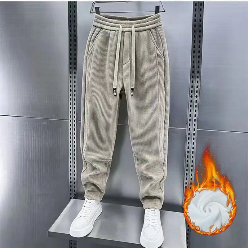 CORDUROY FLEECE CASUAL JOGGERS