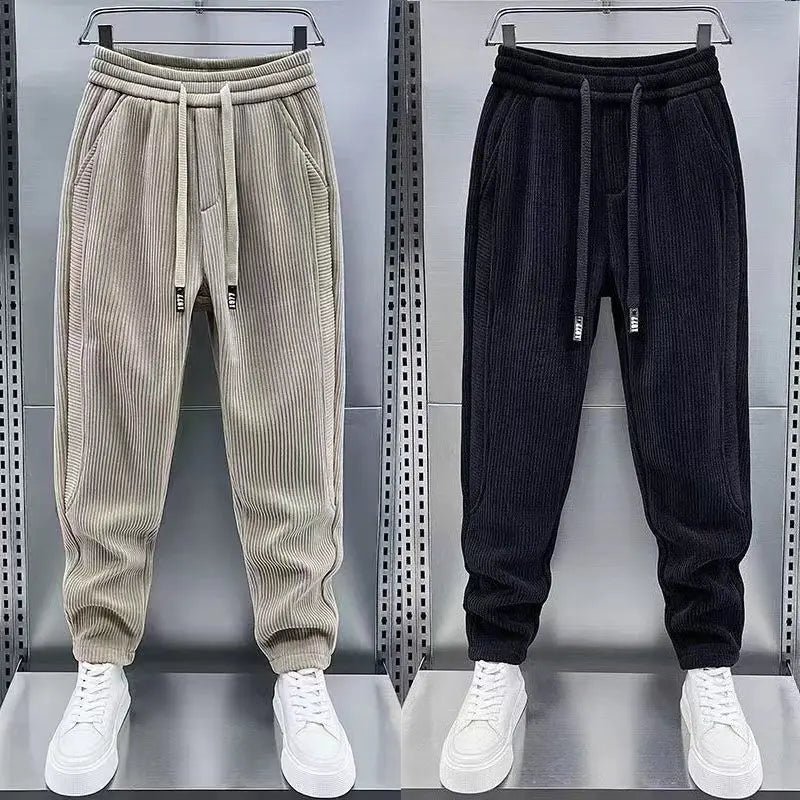 CORDUROY FLEECE CASUAL JOGGERS