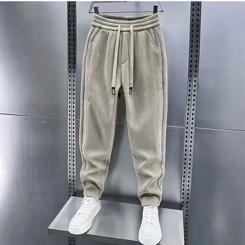 CORDUROY FLEECE CASUAL JOGGERS