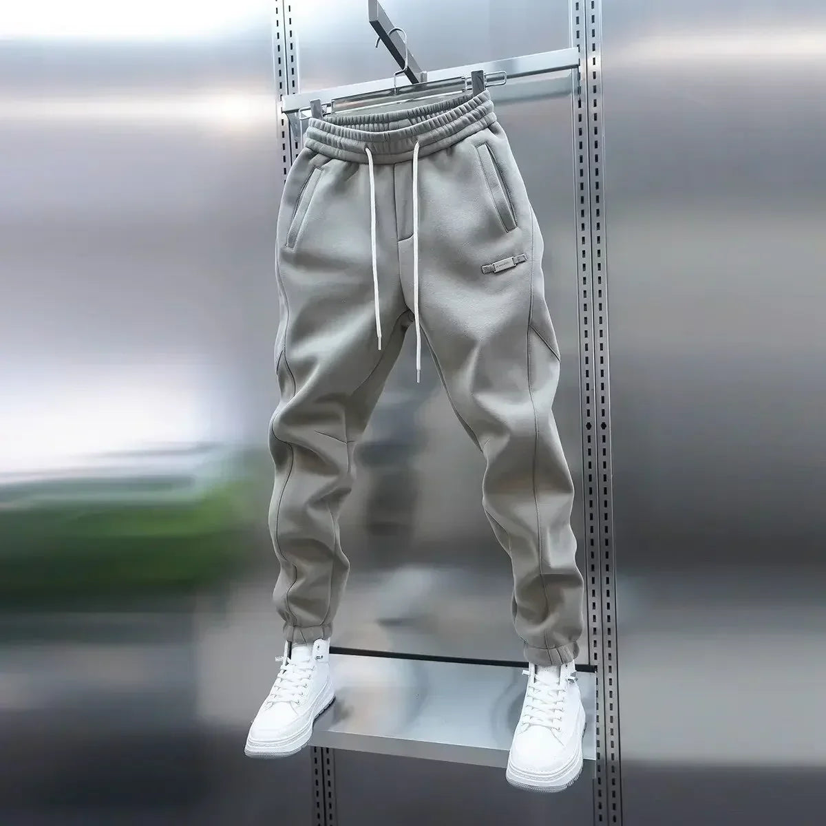 BAGGY LOUNGE TROUSERS WITH ELASTIC WAIST