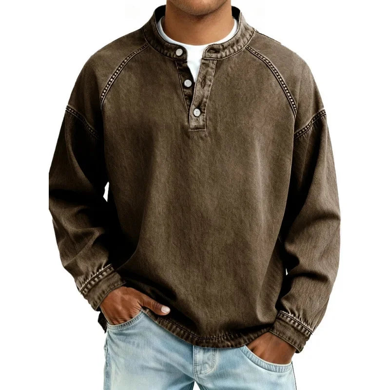 VINTAGE BUTTON-UP SHIRT FOR MEN