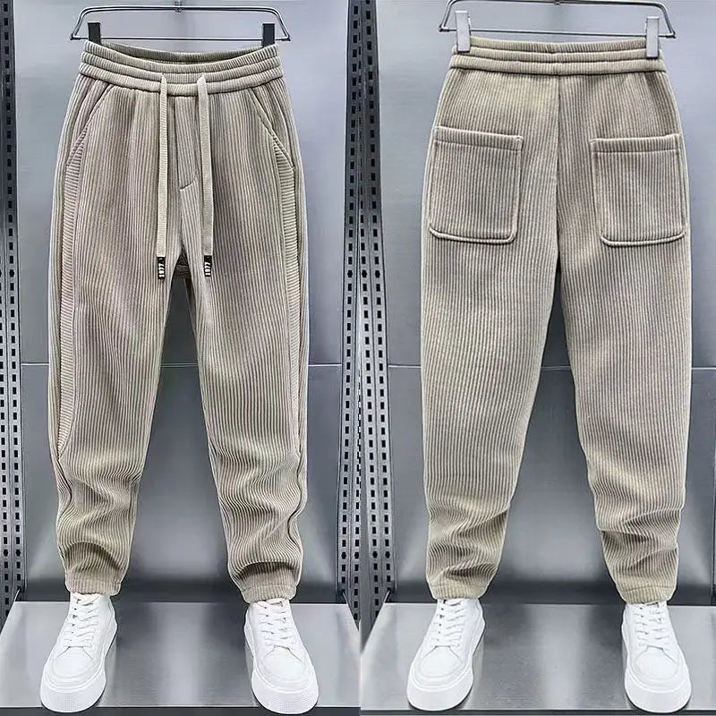 CORDUROY FLEECE CASUAL JOGGERS