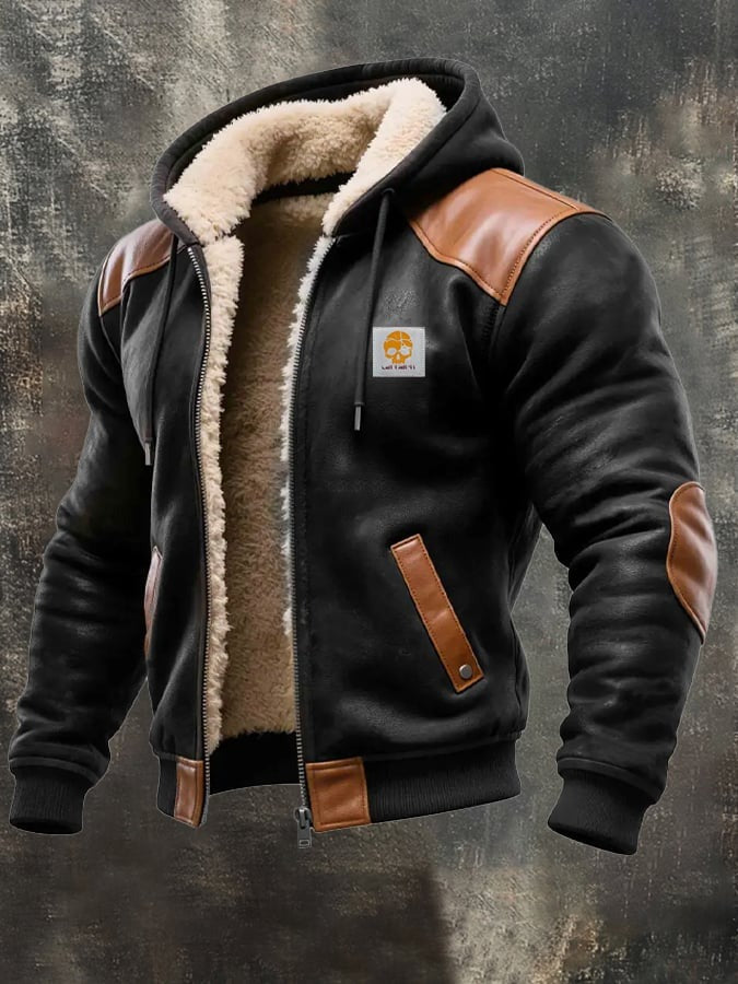 VINTAGE HOODED SUEDE JACKET