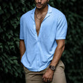 KNITTED LINEN SHIRT FOR MEN