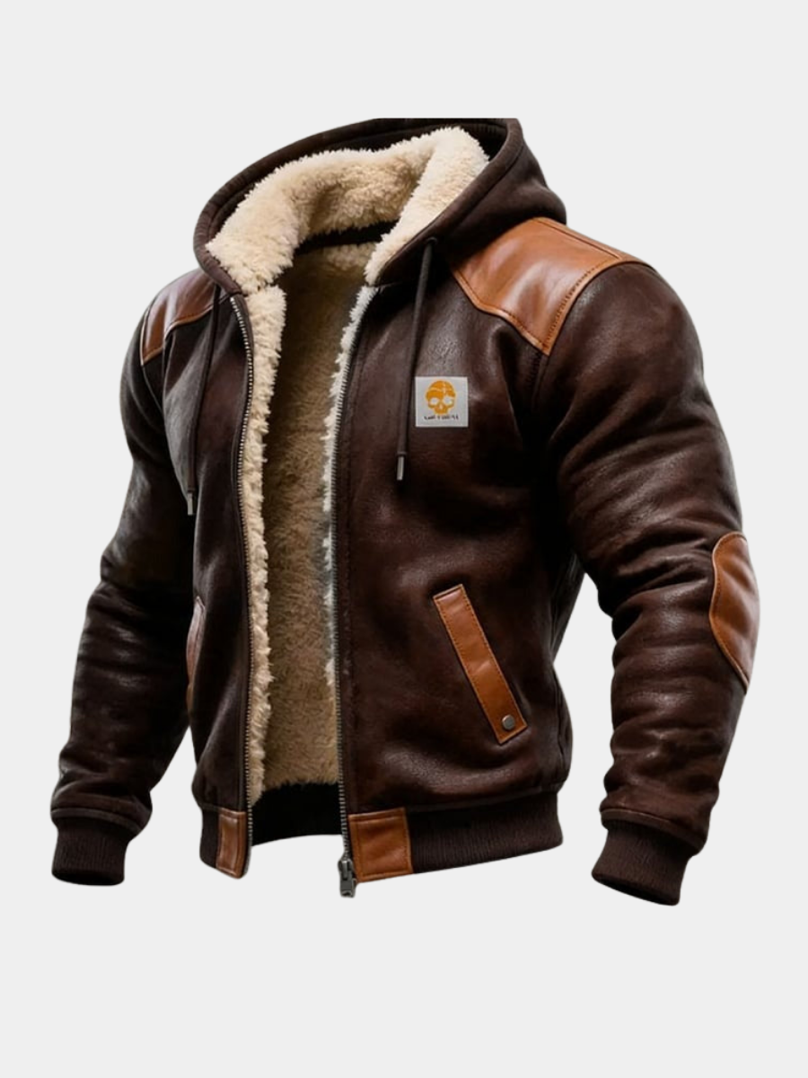 VINTAGE HOODED SUEDE JACKET