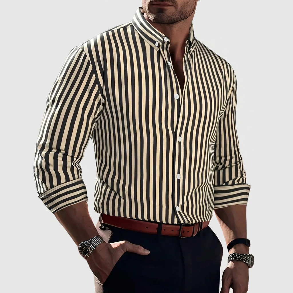 STRETCH STRIPED SHIRT FOR MEN