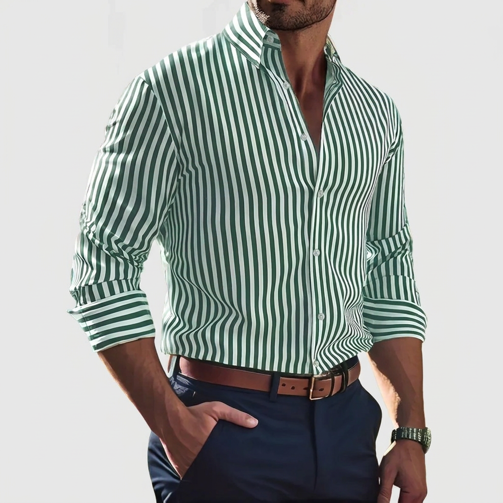 STRETCH STRIPED SHIRT FOR MEN