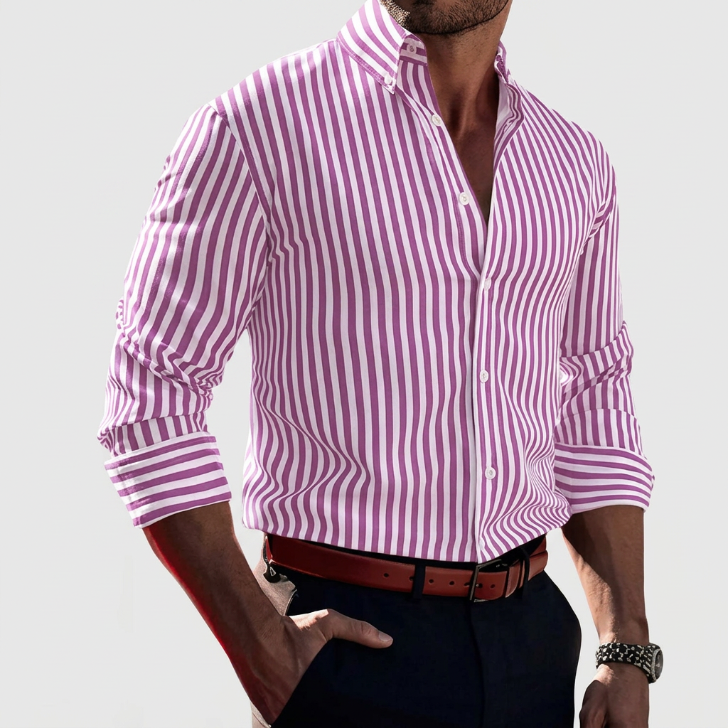 STRETCH STRIPED SHIRT FOR MEN