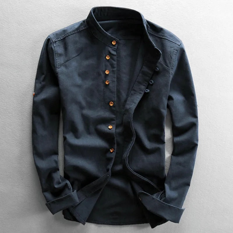 MANDARIN COLLAR SHIRT FOR MEN