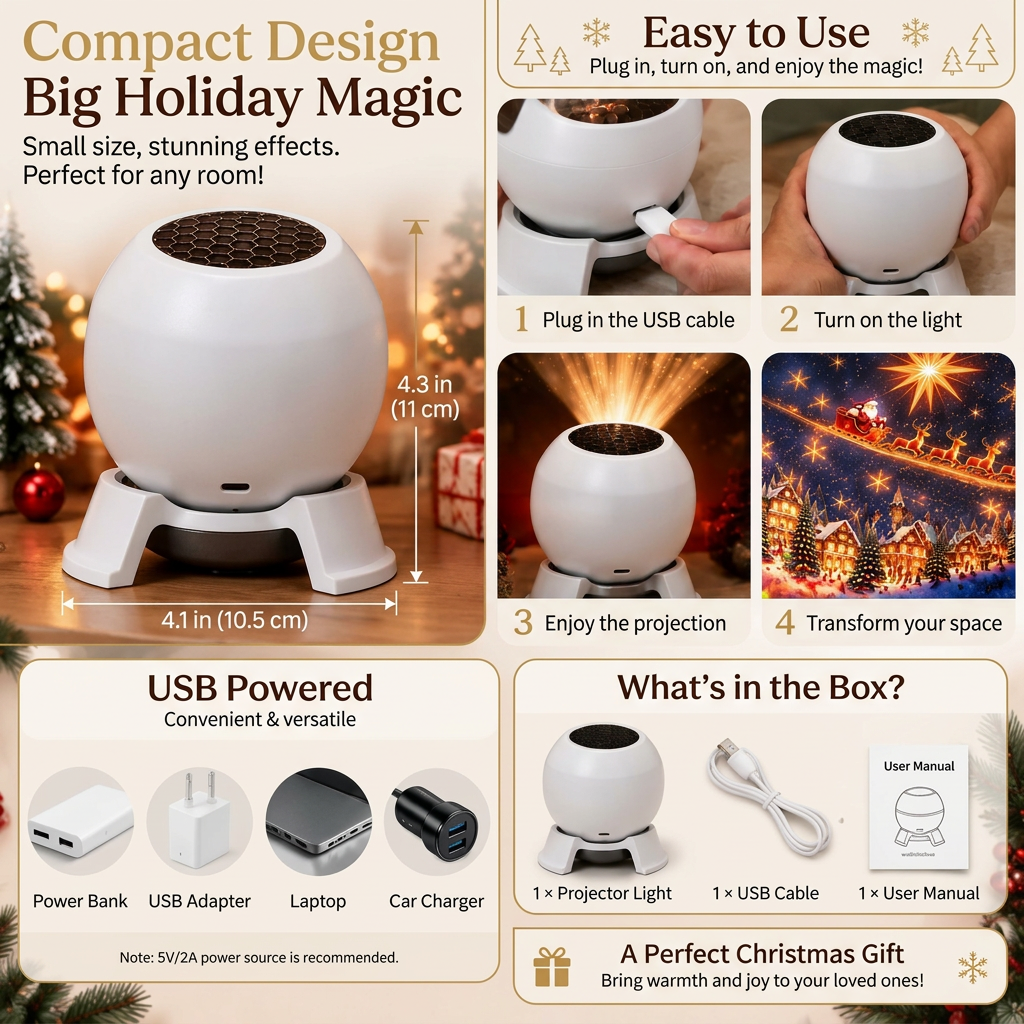 NoelGlow Christmas Projector Light