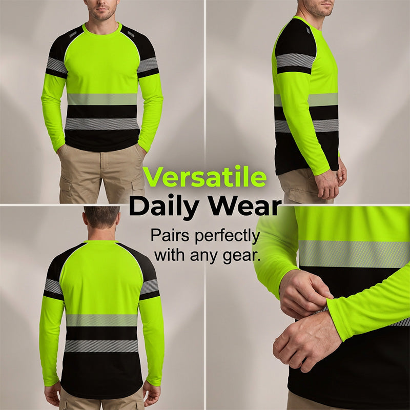 🏕️Men's Printed Round-neck Long-sleeve Shirt