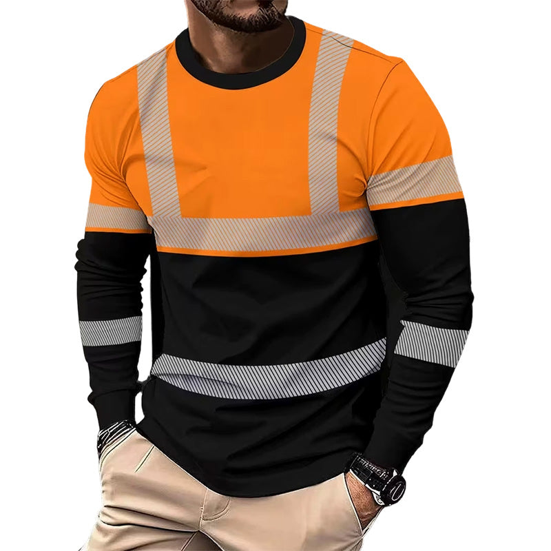 🏕️Men's Printed Round-neck Long-sleeve Shirt