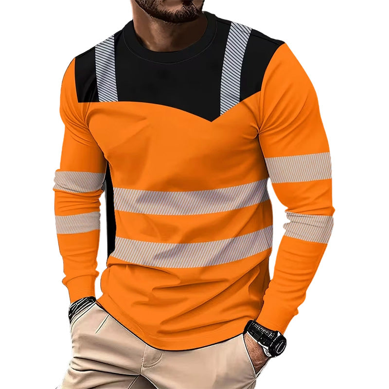 🏕️Men's Printed Round-neck Long-sleeve Shirt