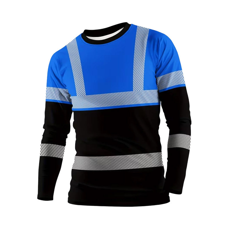 🏕️Men's Printed Round-neck Long-sleeve Shirt